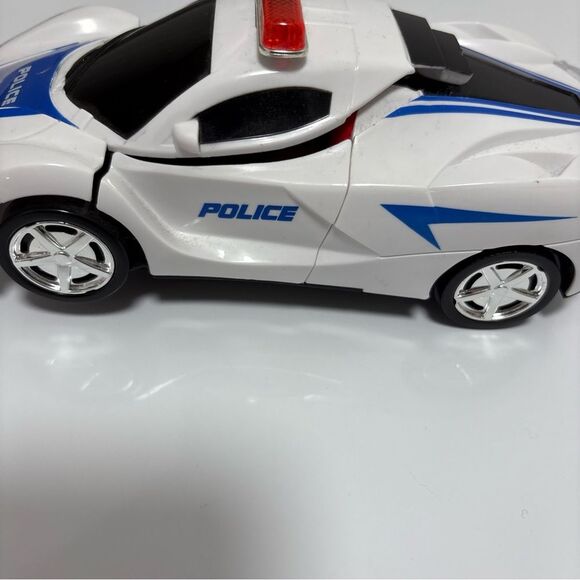 Speedy White and Blue Police Toy Car - Picture 8 of 8